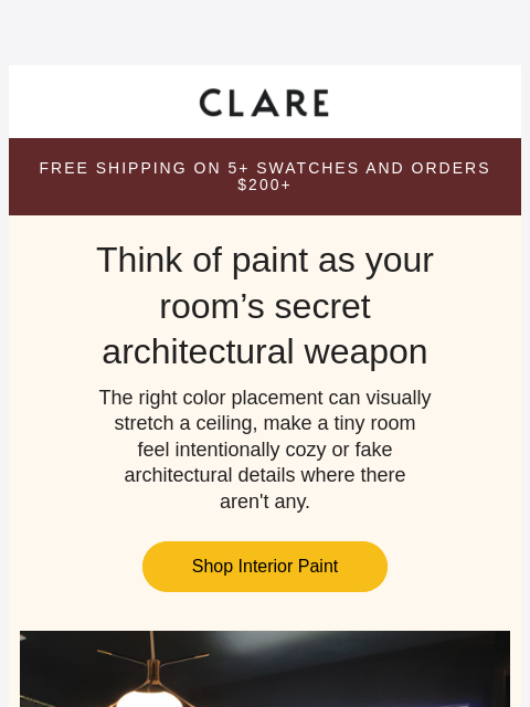 clare newsletter: Paint tricks that make your room look bigger
