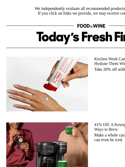 foodandwine newsletter: 41% Off: A Keurig Coffee Maker With So Many Ways t...