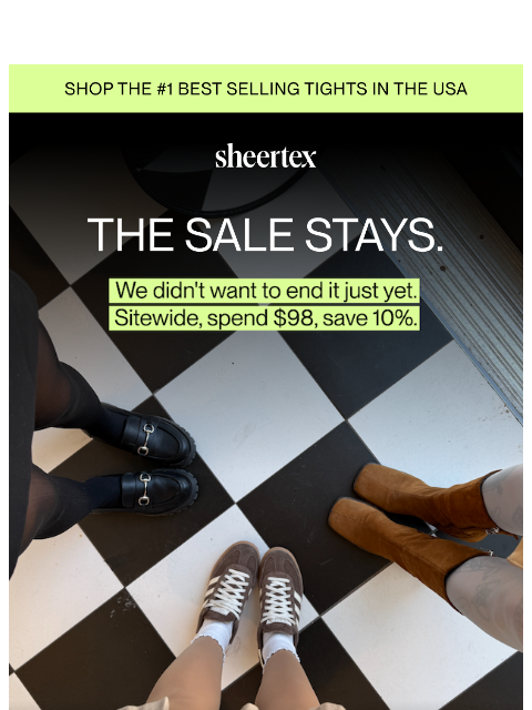 sheertex newsletter: The Sweater Weather Sale got extended