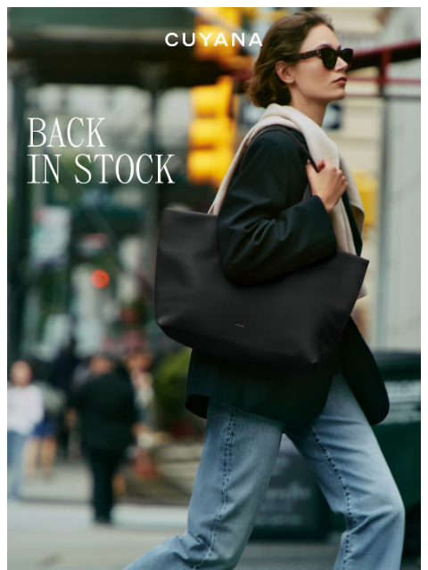 cuyana newsletter: Back in Stock Alert