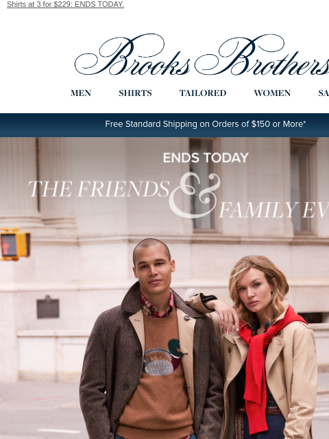 brooksbrothers newsletter: FINAL HOURS: 25% off sitewide + an extra 10% off f...