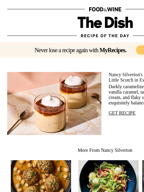 foodandwine newsletter: Nancy Silverton's Butterscotch Budino