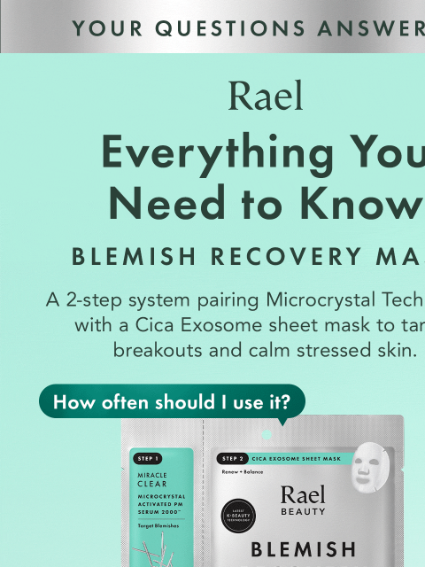 getrael newsletter: Everything You Want to Know About Blemish Recovery...
