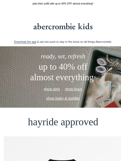 abercrombie newsletter: fresh looks for pumpkin picking