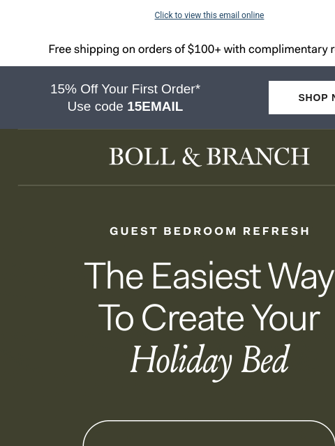 bollandbranch newsletter: Style hack: see it in your guest room first