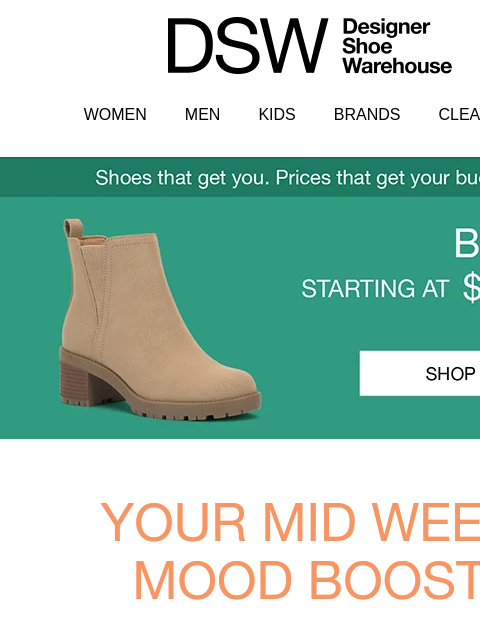 dsw newsletter: Just dropped: Boot styles from $49.99