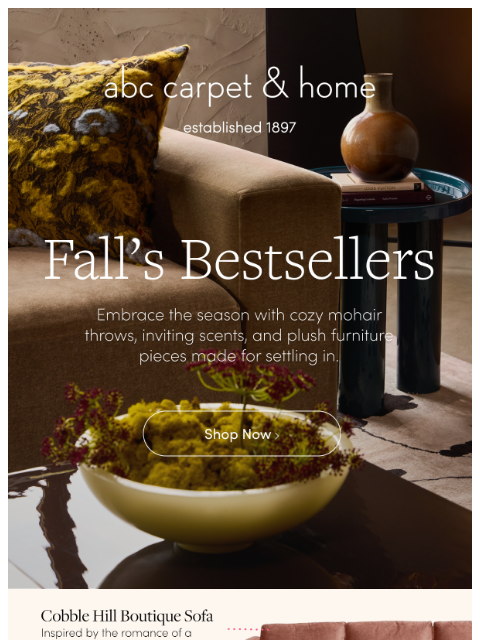 abchome newsletter: Most Wanted: Fall's Bestsellers