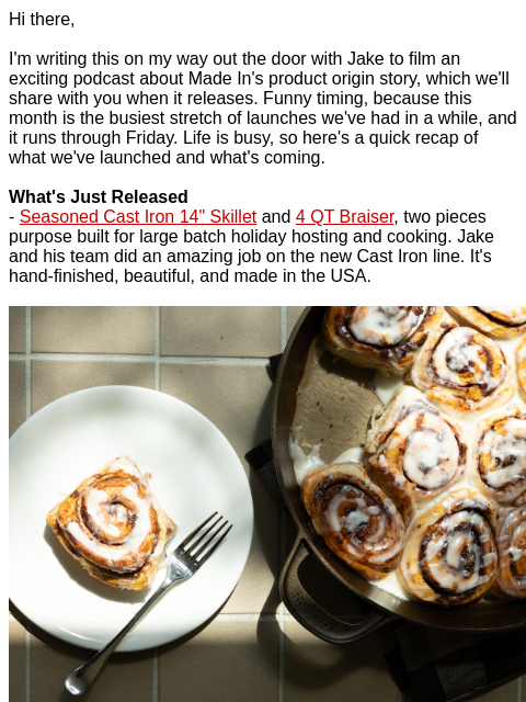 madeincookware newsletter: The One Launch I'm Most Excited About This Week