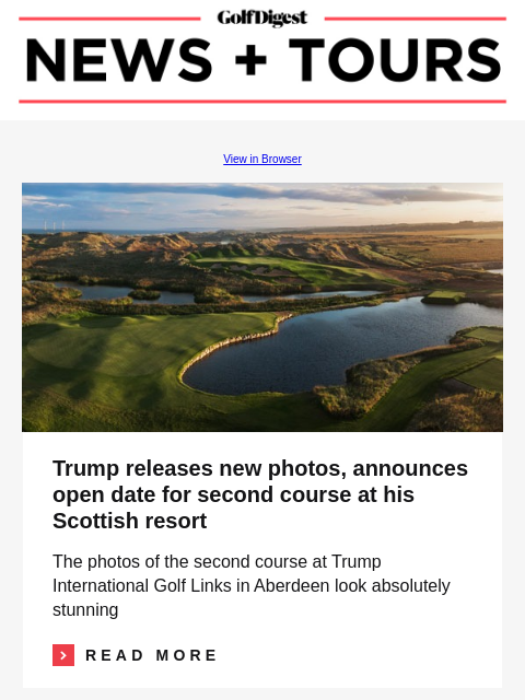 Lucas Glover just pulled off this PGA Tour statistical anomaly GolfDigest View in Browser Trump releases new photos, announces open date for second course at his Scottish resort Trump releases new