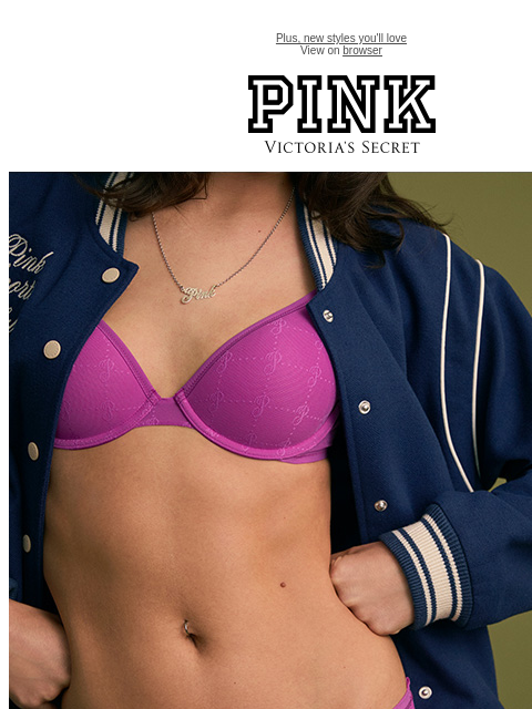 Plus, new styles you'll love View on browser PINK Victoria's Secret VSCC Available Credit Shop Now Shop XS Shop S Shop M Shop L Shop Xl Shop XXL Shop All VS Collective Product Recs Headline