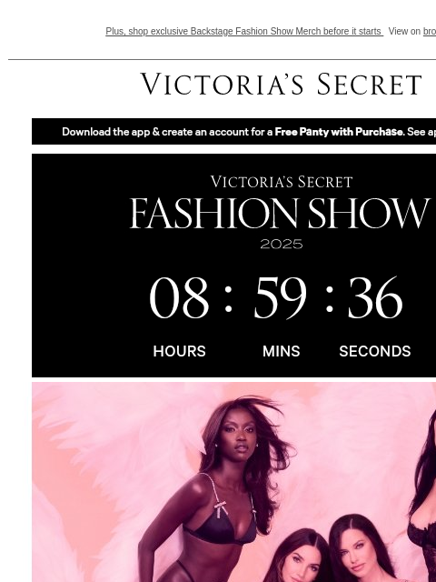victoriassecret newsletter: Tune In TONIGHT at 7PM ET