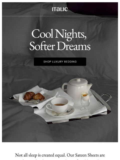 italic newsletter: The Secret to Warmer, Cozier Sleep