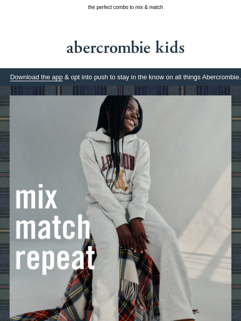 abercrombie newsletter: EASY + COZY