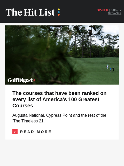 golfdigest newsletter: Inside golf's most powerful swing