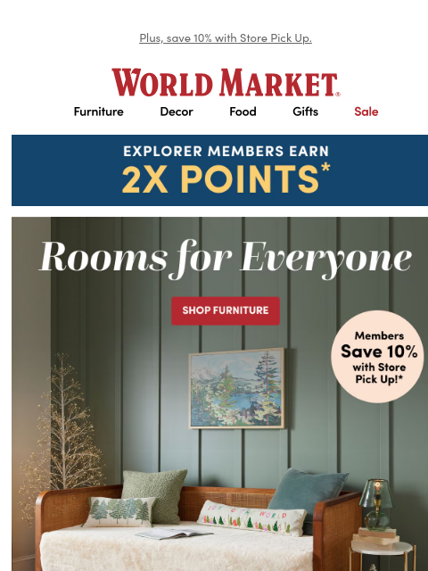 emailworldmarket newsletter: 4 great gathering spaces for guests π