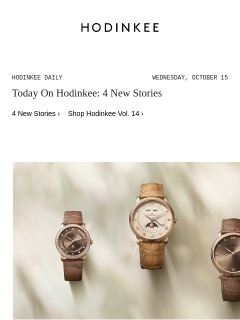 hodinkee newsletter: Hodinkee Daily | 10/15/2025