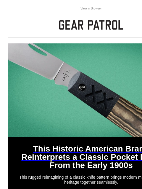 gearpatrol newsletter: An Iconic American Knife Brand Reimagines a Classi...