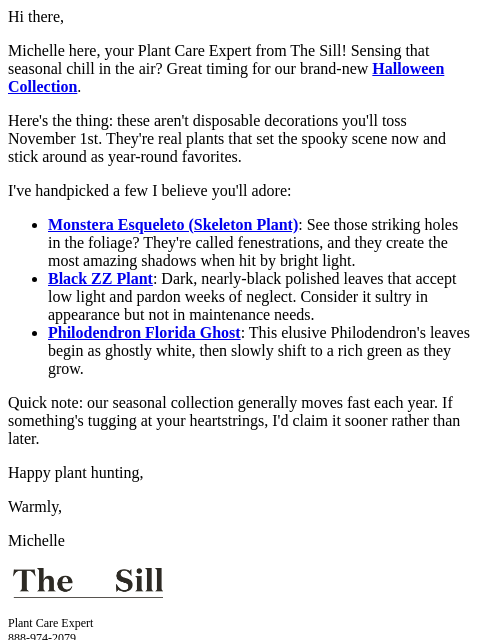 thesill newsletter: Our spooky plant collection is here!