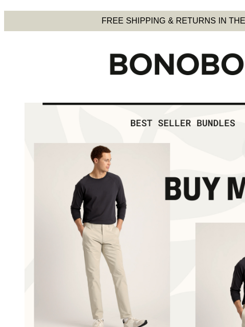 bonobos newsletter: Stock Up and Save Big