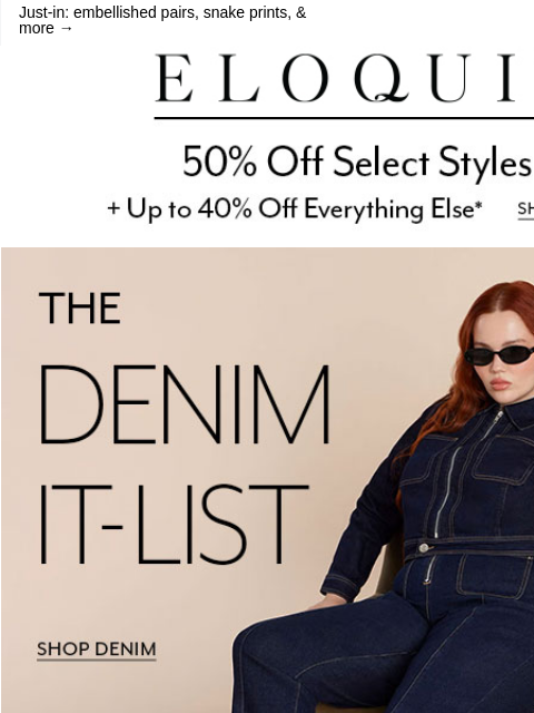 eloquii newsletter: Fall denim, done *right* 👖