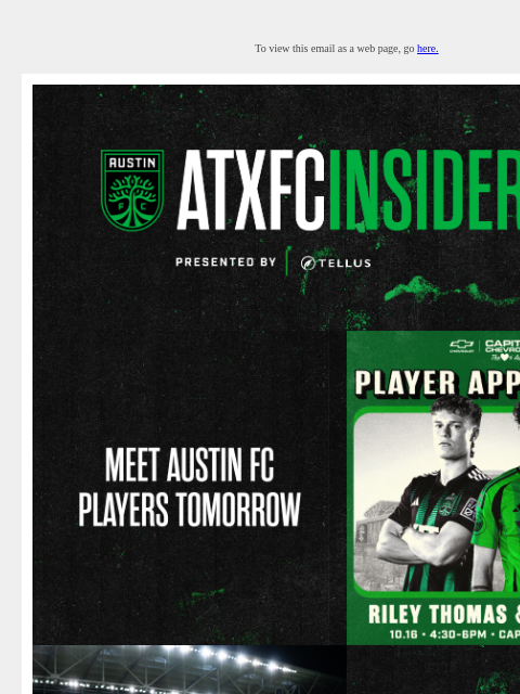 austinfc newsletter: ATXFC Insider: Player Meet and Greet, Hometown Her...