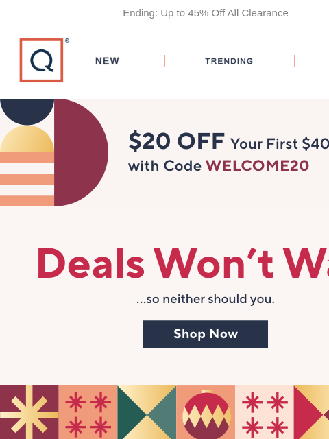 qvcemail newsletter: Our Don't-Miss Deal List + Get $20 Off
