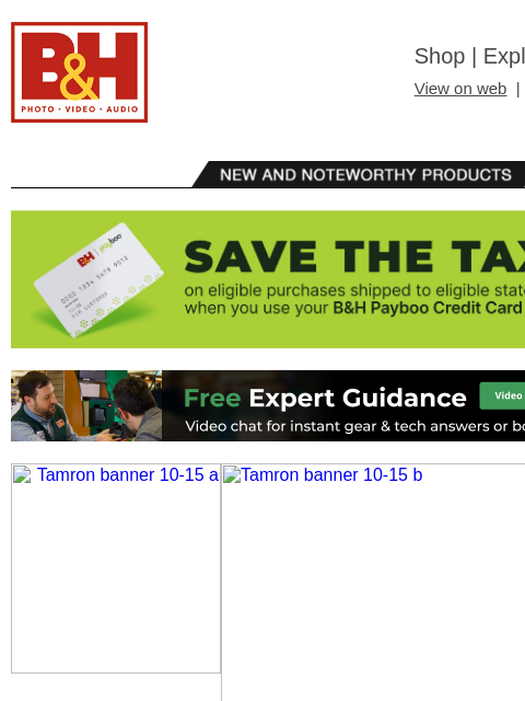 bhphotovideo newsletter: New Gear from FUJIFILM, Tamron, Apple, Sony & More...