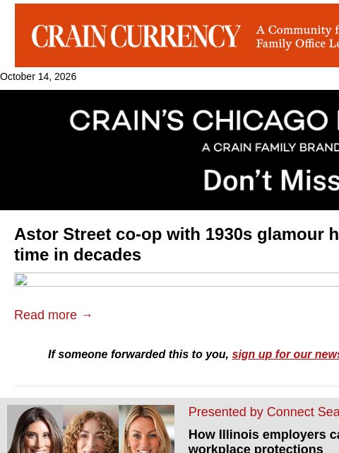 crainalerts newsletter: Gold Coast co-op lists for $2.5M