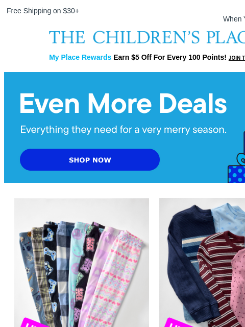 childrensplace newsletter: 🔥 COZY DEAL ALERT: $7.99 PJ pants!