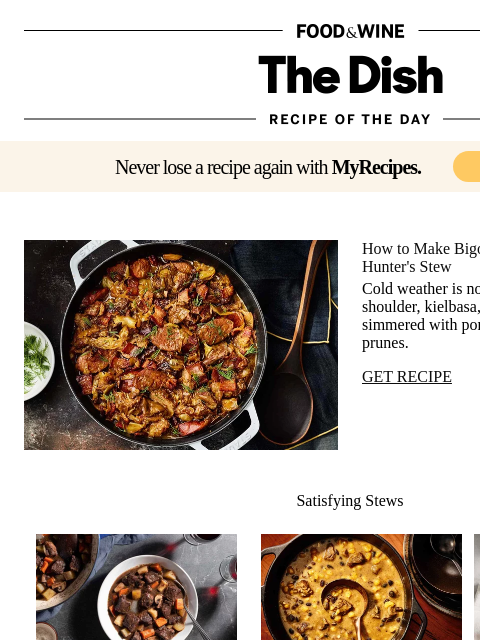 foodandwine newsletter: Polish Hunter's Stew