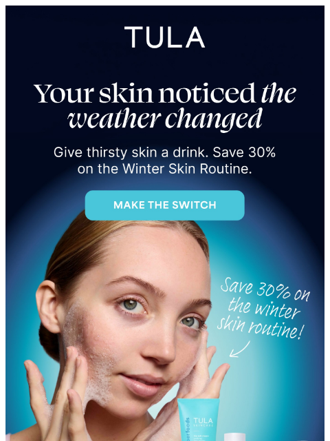tula newsletter: The 3 swaps your skin wants this fall