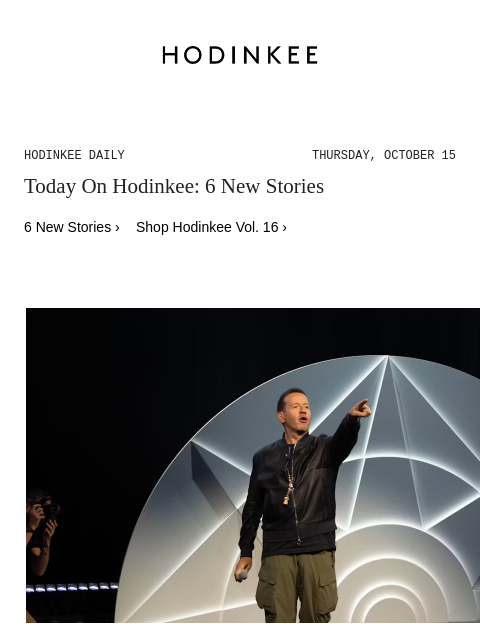 hodinkee newsletter: Hodinkee Daily | 10/15/2026