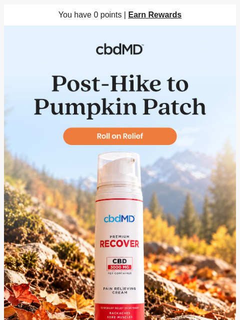 cbdmd newsletter: Fall Adventures? Meet Your Recovery Routine.