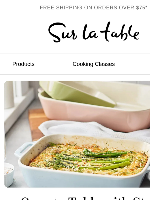surlatable newsletter: Bake it, serve it and skip the transfer.
