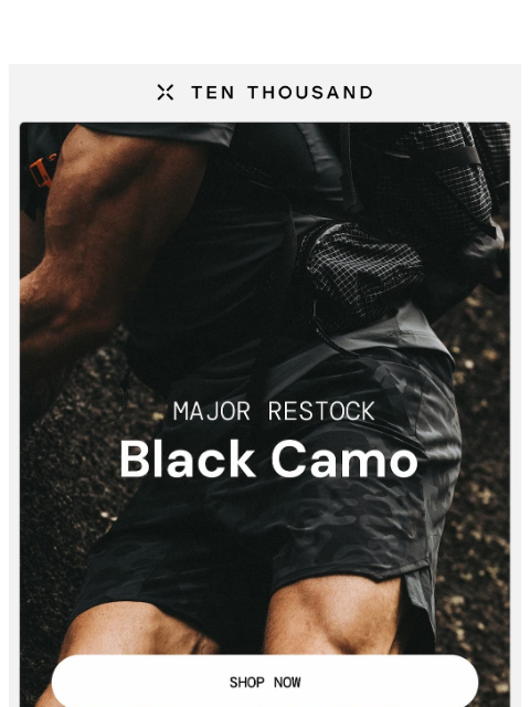 tenthousand newsletter: Black Camo is Back.