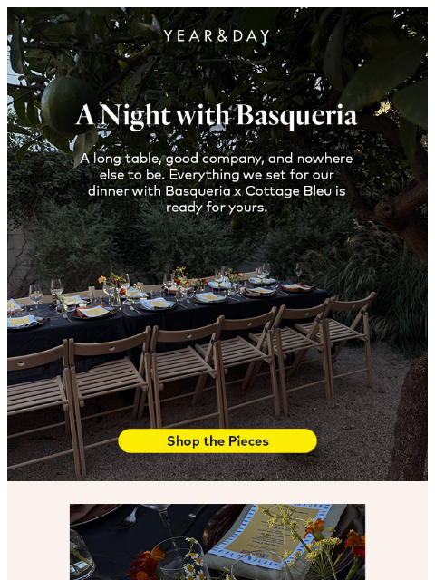 yearandday newsletter: An autumnal evening at Cottage Bleu
