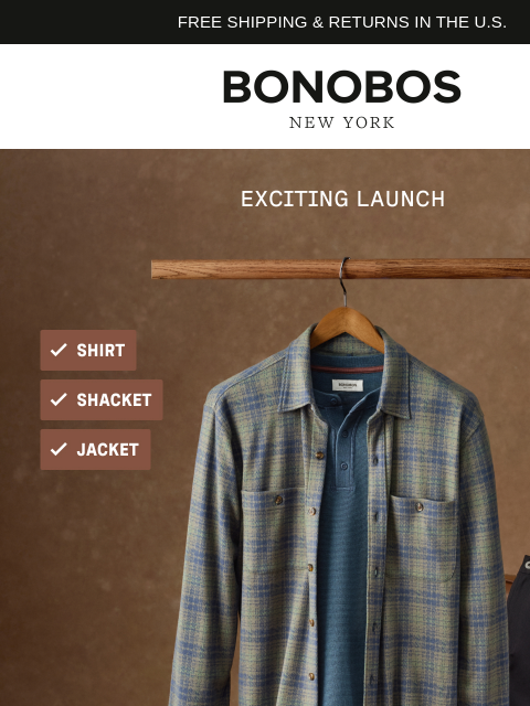 bonobos newsletter: Exciting Launch: The All Season Flannel