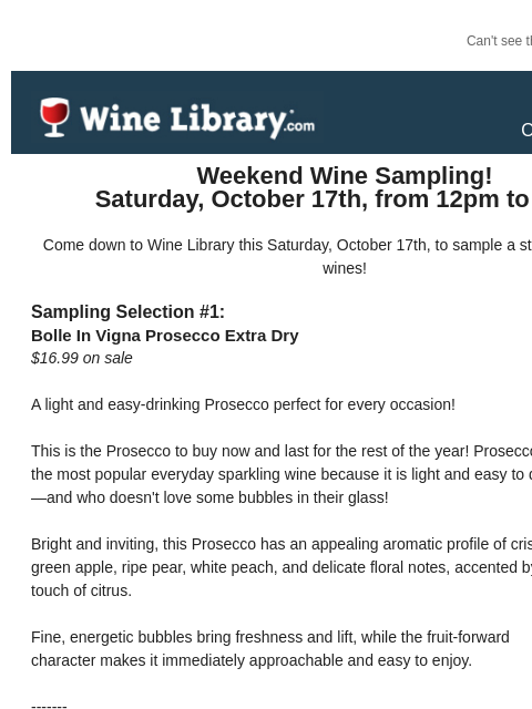 winelibrary newsletter: Sample a 95 point Cabernet plus a few of our new f...
