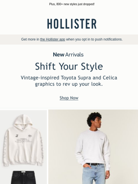hollisterco newsletter: Vintage-inspired auto graphics to shift your style...