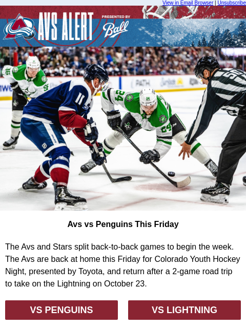 thecoloradoavalanche newsletter: 🏔️ One More Home Game This Week
