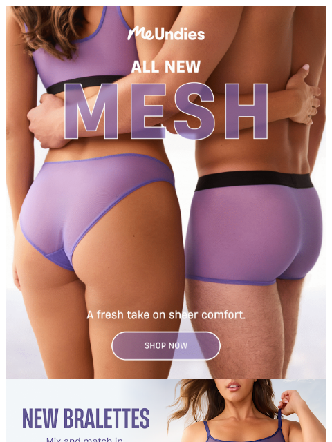 meundies newsletter: 🚨 MESH IS BACK 🚨