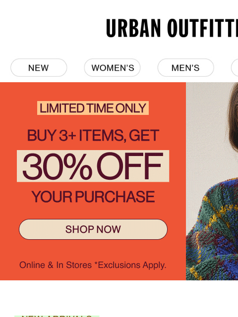urbanoutfitters newsletter: So. Many. NEW. ARRIVALS.