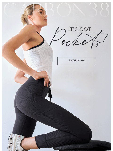 carbon38 newsletter: It has pockets!