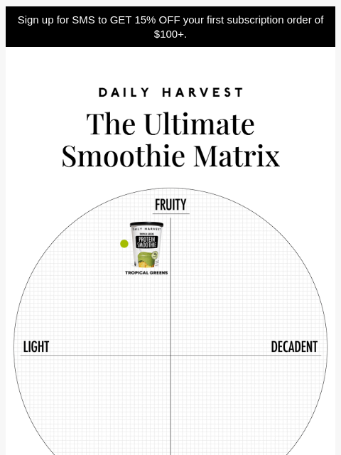 daily-harvest newsletter: The smoothie power ranking just dropped…