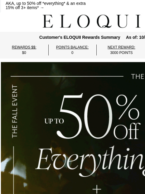 eloquii newsletter: The Fall Event is HERE 🤎