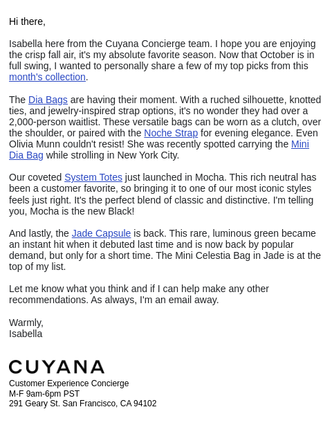 cuyana newsletter: Safe to Say, It Was Worth the Wait