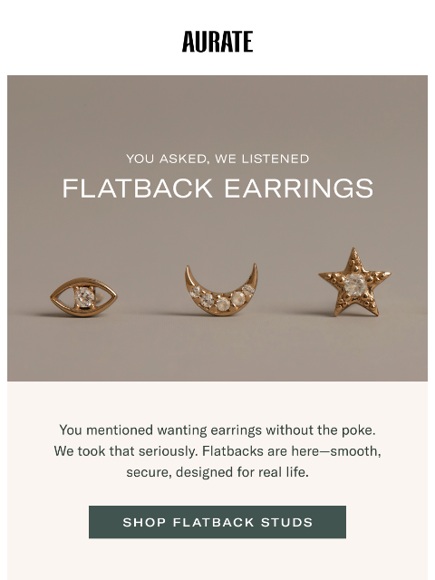 auratenewyork newsletter: Flatbacks Are Here