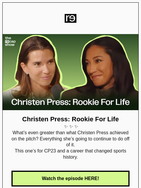 re-website newsletter: Christen Press Bids Farewell to Football