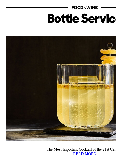 foodandwine newsletter: The Most Important Cocktail of the 21st Century