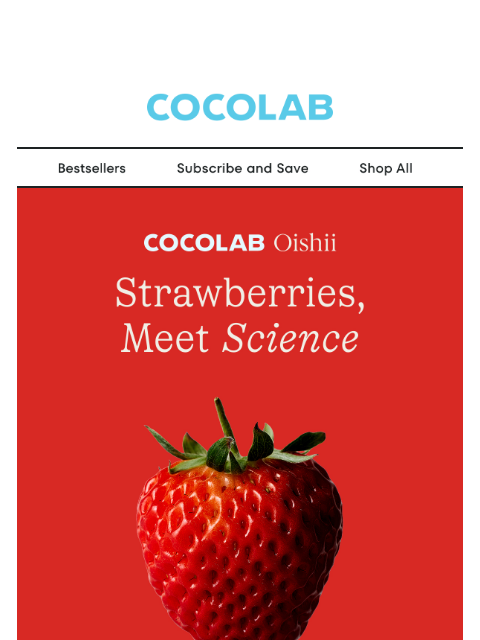 cocolab newsletter: 3% active nHA meets sweet strawberry